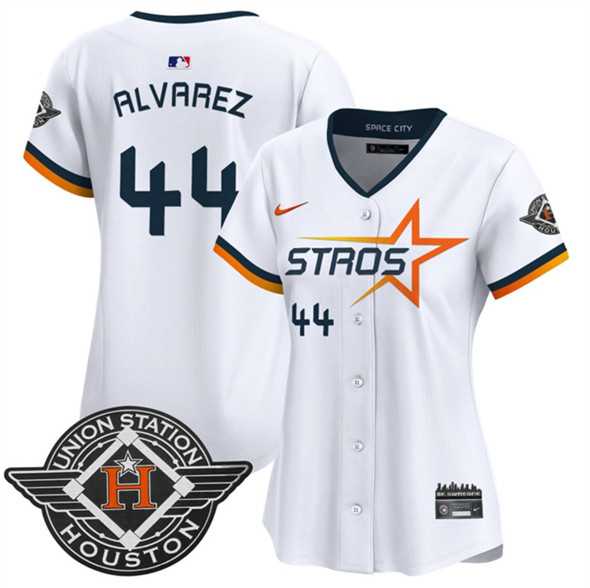 Womens Houston Astros #44 Yordan Alvarez White 2025 City Connect Limited Stitched Jersey Dzhi->mlb womens jerseys->MLB Jersey